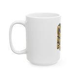 Good Money Power Ceramic Mug — Gold 3D Typography Coffee Cup (11oz, 15oz)