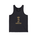 Gold Money Power Tank — Crown & Microphone Graphic Sleeveless Top