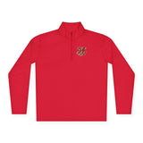 Quarter-Zip Pullover — "GMP God Money Power" Metallic Script Chest & Back