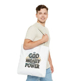 God Money Power Tote Bag — Inspirational Faith & Prosperity Canvas Tote