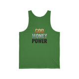 God Money Power Tank Top — Inspirational Faith & Wealth Graphic Tank