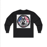 Long Sleeve Tee — 'God Money Power' Patriotic Graphic