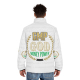 Money Power Puffer Jacket — GMP GOD Logo Men’s Puffer
