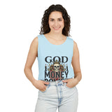 God Money Power- Skull Tank Top — Edgy Graphic Streetwear