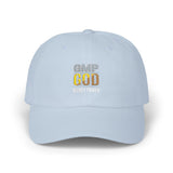Classic Dad Cap — 'GMP GOD' Embroidered White Baseball Hat