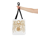 Gold Saint Mary Illustration Tote Bag — Bad Money Power Graphic Tote
