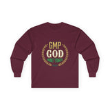 Money Power Long Sleeve Tee — “GMP GOD” Laurel Graphic