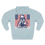 Patriotic 'God Money Power' Hoodie — Americana Flag Graphic Fleece Hoodie