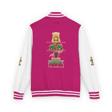 Letterman Jacket — 'No Money No Power' Retro Graphic Varsity Jacket