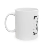 God Money Power Ceramic Mug — Bold Black Graphic Jesus with Bandana (11oz/15oz)