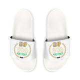 Men's Slide Sandals — 'GMP Gold Money Power' Athletic Removable-Strap Slides
