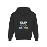 Youth Hoodie — GMP GOD Money Power Metallic Graphic Pullover