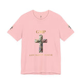 God Money Power Cross Tee — Christian Faith Graphic T‑Shirt