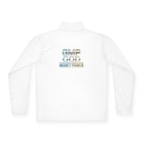 Quarter-Zip Pullover — "GMP GOD" Inspirational Zip-Up Sweatshirt