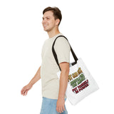 Inspirational Gospel Tote Bag — "Put God First, Hustle for the Money, Put Yourself in Power"