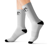 Custom Logo Sublimation Socks — Personalized Athletic Crew Socks with 'GMP' Design