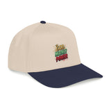 Mid Profile Baseball Cap — "God Money Power" Embroidered Retro Logo Hat