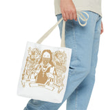 Gold Saint Mary Illustration Tote Bag — Bad Money Power Graphic Tote