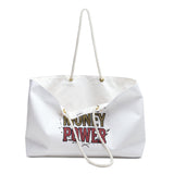 Weekender Bag — "God Money Power" Graphic Travel Tote