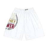 God Money Power Athletic Shorts — Men's Sports Shorts with Bold Crest Design