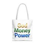 God Money Power Tote Bag — Inspirational Faith & Prosperity Canvas Tote