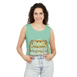 God Money Power Tank Top — Bold Gold Faith & Hustle Graphic