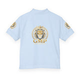 Youth Polo Shirt – Gold Lion Crest "GMP" School/Team Logo