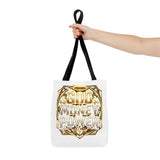 Tote Bag — "God Money Power" Gold Graphic Tote for Faith & Hustle