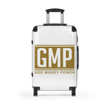 GMP 'God Money Power' Carry-On Suitcase — Bold Religious Travel Luggage