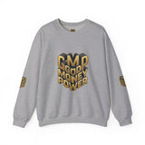 God Money Power Crewneck Sweatshirt — Patriotic American Flag Graphic