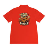 God Money Power- Pumpkin Halloween- Polo Shirt