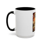 Coffee Mug - 'God Money Power' Pyramid Graphic Accent Mug (11/15oz)