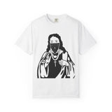 T-Shirt — 'God Money Power' Graphic Tee (Bandana Madonna Front)