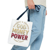 God Money Power- Tote Bag – Inspirational Faith & Prosperity Canvas Tote