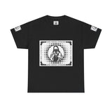 Graphic Tee — “God Money Power” Retro Stencil Jesus Streetwear T‑Shirt