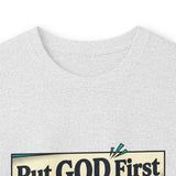 Long Sleeve Tee — “Put GOD First, Hustle for the MONEY, Put Yourself in POWER” Inspirational Graphic