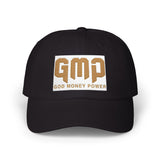 God Money Power Dad Cap — White Embroidered Baseball Hat