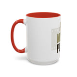 God Money Power Accent Coffee Mug — Motivational Faith & Wealth Ceramic Mug
