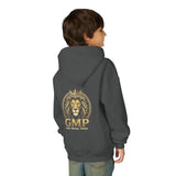 Youth Lion Crest Hoodie — GMP Gold Emblem Kids Pullover