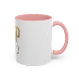 GMP Gold Accent Coffee Mug – "God Money Power" Inspirational Ceramic Cup