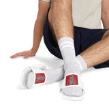 Men's Slide Sandals with Red Skull Graphic - Casual Pool & Street Slides
