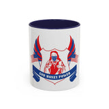 God Money Power Accent Coffee Mug — Patriotic Jesus Design (11/15oz)