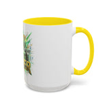 Accent Coffee Mug — "God Money Power" Bold Graphic Ceramic Mug