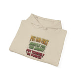 Inspirational Graphic Hoodie - "Put God First, Hustle for the Money, Put Yourself in Power"