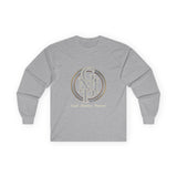 Long Sleeve Tee — Gold Monogram GMP Logo “God, Money, Power”
