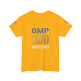 GMP GOD Money Power T-Shirt — Bold Gold Logo Tee
