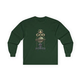 God Money Power Long Sleeve Tee — Faith & Ambition Graphic Shirt
