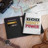 Passport Cover — "God Money Power" Bold Travel Passport Holder