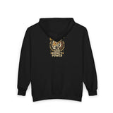 GMP "God Money Power" Zip Hoodie – Gold Lion Emblem Full‑Zip Sweatshirt