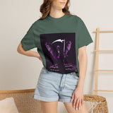 Angel Of Death- T-Shirt — Gothic Angel Wings Graphic Tee (Purple Reaper Design)